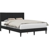  Krevetna konstrukcija s uzglavljem Crna 140 x 190 cm Baršun | shoptok.hr