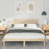 vidaXL konstrukcija postelje rjava 150 x 200 cm masivno borovo les | Shoptok.si