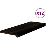  Gazišta stepenice 12 kom tamnosmeđi 70x25x2 cm masivna hrast | Eponuda.ba