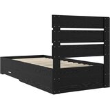 Krevetna konstrukcija Crni hrast 100 x 200 cm Konstruirano drvo | shoptok.hr