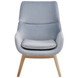 Bessagi Home fotelj felia, svetlo siv, žamet | Shoptok.si