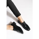 Marjin Oxford Shoes - Black - Flat cene