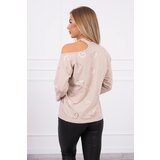 Kesi Bluza sa otiskom srca bež crna | krem | ePonuda.com