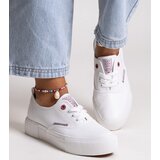 Cross Jeans White women's sneakers with thick soles | Shoptok.si
