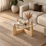 Hanah home klub sto Yuvarlak, 80 cm, prirodno drvo | Eponuda.com