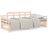  Izvlečna dnevna postelja trdna borovina 2x(80x200) cm, (20644255) | Shoptok.si