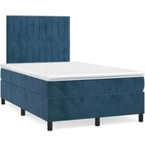 Box spring krevet s madracem tamnoplavi 120 x 200 cm baršunasti | shoptok.hr
