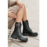 Big Star Insulated ankle boots workers with buckle black | ePonuda.com