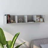  Polica za CD-ove boja betona 100 x 18 x 18 cm drvena | shoptok.hr