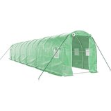  Staklenik s čeličnim okvirom zeleni 24 m² 12 x 2 x 2 m | shoptok.hr