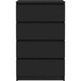 vidaXL komoda črna 60x35x98,5 cm iverna plošča | Shoptok.si