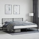Maison Chic Kovinski Posteljni okvir - Dvoposteljna postelja - Zakonska postelja z vzglavjem črn 193x203 cm, (21693410) | Shoptok.si