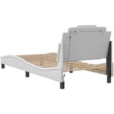  Posteljni okvir z LED lučkami bel 80x200 cm umetno usnje | Shoptok.si