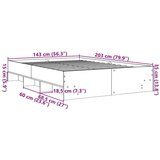  Okvir kreveta bijeli 140 x 200 cm od konstruiranog drva | shoptok.hr