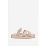 Boto Women's Rubber Slippers With Strap Beige Tavirae | shoptok.hr