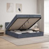 Krevet od pjene s madracem i LED-om Tamnosiva 200 x 200 cm | shoptok.hr