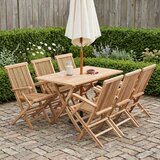  Set vrtnih namještaja 7 kom. Prirodna Čvrsto teak drvo | shoptok.hr