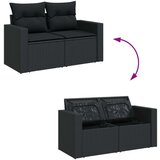  7-dijelni set vrtnih sofa od poliratana s jastucima crni | shoptok.hr