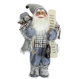  Deda Mraz Deco Santa 45cm sivi sa fenjerom | Eponuda.com