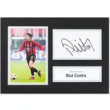  Rui Costa Signed 10"x8" Photo Display AC Milan Portugal Autograph Memorabilia COA