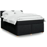 Maison Chic Box spring posteljni - Vzmetna postelja z vzmetnico črn 140x190 cm blago SL4386, (21888856) | Shoptok.si