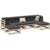 vidaXL 6-dijelni set vrtnih sofa od masivne borovine s jastucima Cijene