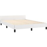  Okvir za krevet s uzglavljem bijeli 140x190 cm od umjetne kože | shoptok.hr