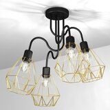  Plafonski luster BERGEN 4xE27/60W/230V crna/zlatna | Eponuda.com