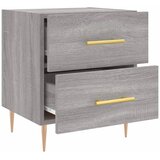  Noćni ormarići 2 kom boja hrasta 40x35x47,5cm konstruirano drvo Siva | shoptok.hr