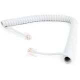 Gembird Telefonski spiralni kabl za slusalicu 2m sa konektorima RJ-10, TC4P4CS-2M-W, white, Cijene