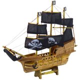  Kolekcionarski model dekorativnog gusarskog jedrenjaka crne boje 33x29cm | shoptok.hr