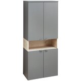 Pelipal Siva/v naravni barvi visoka/stenska kopalniška omarica v borovem dekorju 142x60 cm Quickset 394 – | Shoptok.si