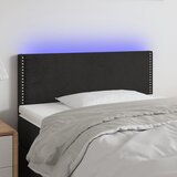 vidaXL LED posteljno vzglavje črno 100x5x78/88 cm žamet Cene