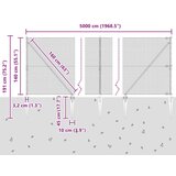  varjena žična ograja z 13 bodicami siva 1,4x50 m jeklo | Shoptok.si