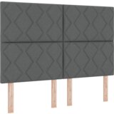 vidaXL Box Spring postelja s preprosto - temno siva, 140x190 cm, tkanina | Shoptok.si
