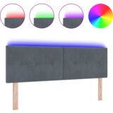 vidaXL LED Uzglavlje S Dugim Duglima Tamno Siva 72 cm Baršun | shoptok.hr