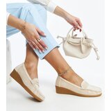 Gemre Light beige suede wedge loafers Sakena | Shoptok.si
