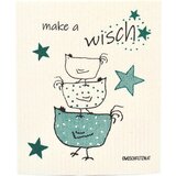 OWOSCHFETZN Gobasta krpa "Kokoš Berta - Make a wisch" - Turkizna | Shoptok.si