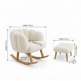 Atelier Del Sofa fotelja i tabure lotus white | Eponuda.com