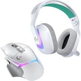 Logitech G brezžični komplet slušalk G522 Lightspeed in igralne miške G502 X Plus bele barve | Shoptok.si