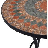Bistro stolić s mozaikom narančasto-sivi 60 cm keramički | Eponuda.com