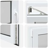vidaXL Kletno okno "RISOR" 100x50 cm vrtljivo-nagibno DIN levo belo | Shoptok.si