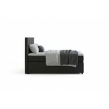 MID.YOU BOXSPRING POSTELJA 90 cm x 200 cm , tekstil, leseni material antracit | Shoptok.si
