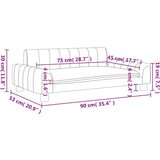  Dječja fotelja crna 90 x 53 x 30 cm od tkanine | shoptok.hr