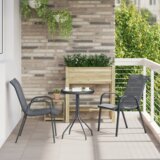 vidaXL 3-delni vrtni bistro set antracit textilene in jeklo | Shoptok.si
