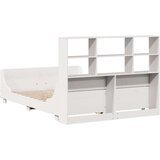 vidaXL Knjižna postelja brez vzmetnice bela 120x190 cm trden les | Shoptok.si