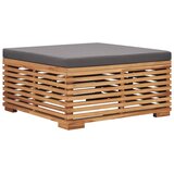  Set vrtnog stolića i taburea s tamnosivim jastukom od tikovine | shoptok.hr
