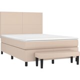  s oprugama i madrac cappuccino 140x190cm od umjetne kože | shoptok.hr