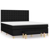 The Living Store Box spring postelja z vzmetnico črna 180x200 cm blago - Box Spring Postelja, (21503896) | Shoptok.si