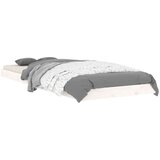 Posteljni okvir bel 75x190 cm trdna borovina, (20723630) | Shoptok.si